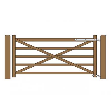 Snug Cottage [FP-XRAIL-G] X Rail Gate Fastener Pack - Single Gate - Hot Dipped Galvanized Finish