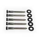 Snug Cottage [FP-LS8256-B] Steel Lag Screw &amp; Washer Pack - Black Finish - 3/8&quot; x 3 1/2&quot; L