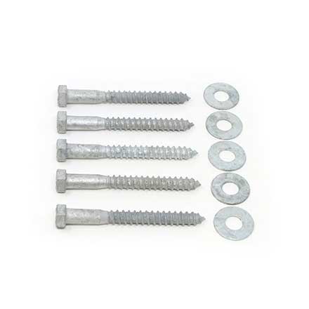 Snug Cottage [FP-LS8256-G] Steel Lag Screw &amp; Washer Pack - Hot Dipped Galvanized Finish - 3/8" x 3 1/2" L