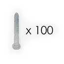 Snug Cottage [FP-LSG-3/8-3.5C] Steel Lag Screw - Hot Dipped Galvanized Finish - 3/8" x 3 1/2" L - 100 Pack