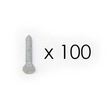 Snug Cottage [FP-LSG-5/16-2C] Steel Lag Screw - Hot Dipped Galvanized Finish - 5/16" x 2" L - 100 Pack