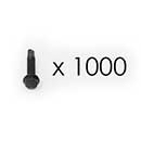 Snug Cottage [FP-TSB-12-1.25HexM] Stainless Steel TEK Screw - Self-Tapping - Hex Head - Black Finish - #12 x 1 1/4" L - 1,000 Pack