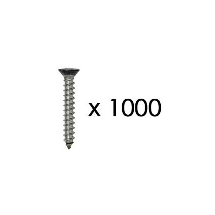 Snug Cottage [FP-BSS-12-15M] Stainless Steel Wood Screw - Phillips - Flat Head - Black Finish - #12 x 1 1/2" L - 1,000 Pack