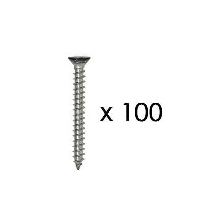 Snug Cottage [FP-BSS-12-2C] Stainless Steel Wood Screw - Phillips - Flat Head - Black Finish - #12 x 2" L - 100 Pack