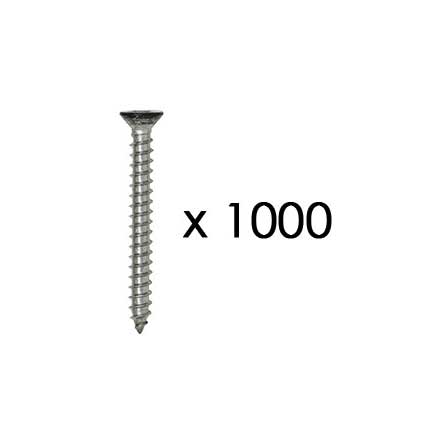 Snug Cottage [FP-BSS-12-2M] Stainless Steel Wood Screw - Phillips - Flat Head - Black Finish - #12 x 2" L - 1,000 Pack