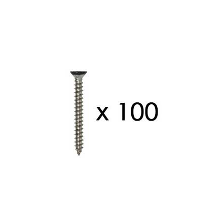 Snug Cottage [FP-BSS-8-15C] Stainless Steel Wood Screw - Phillips - Flat Head - Black Finish - #8 x 1 1/2" L - 100 Pack