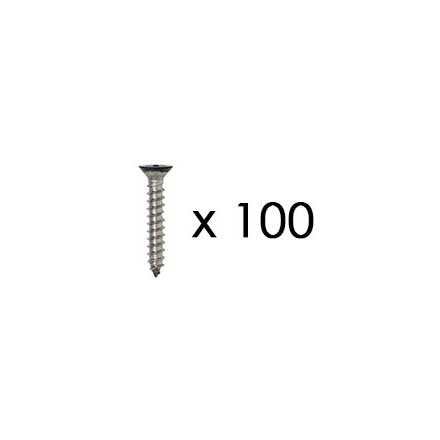 Snug Cottage [FP-BSS-8-15C] Stainless Steel Wood Screw - Phillips - Flat Head - Black Finish - #8 x 1 1/2" L - 100 Pack