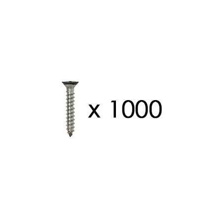 Snug Cottage [FP-BSS-8-1M] Stainless Steel Wood Screw - Phillips - Flat Head - Black Finish - #8 x 1" L - 1,000 Pack