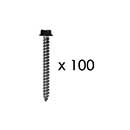Snug Cottage [FP-BSSHex-12-2C] Stainless Steel Wood Screw - Hex Drive - Black Finish - #12 x 2" L - 100 Pack