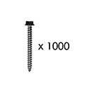 Snug Cottage [FP-BSSHex-12-2M] Stainless Steel Wood Screw - Hex Drive - Black Finish - #12 x 2" L - 1,000 Pack