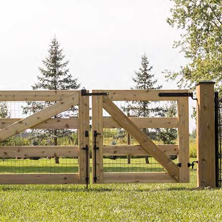 2 Panel Field Gate featuring Snug Cottage Hardware - Showcase Gallery - Snug Cottage Exterior Door &amp; Gate Hardware - Architectural & Builder's Hardware