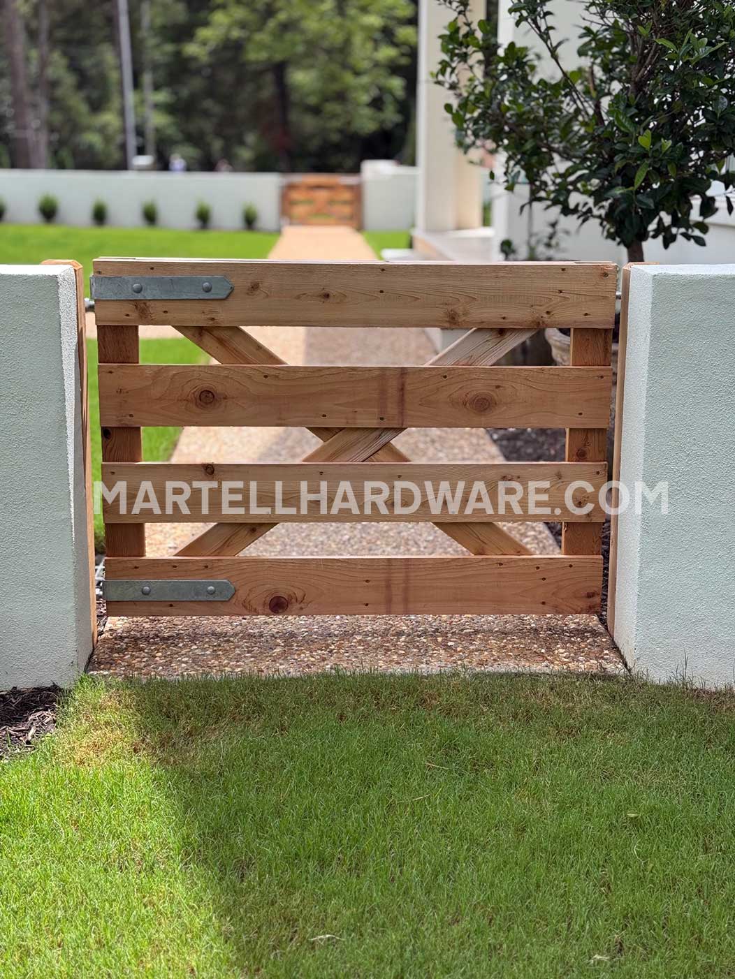 Double V Gate featuring Snug Cottage Hardware