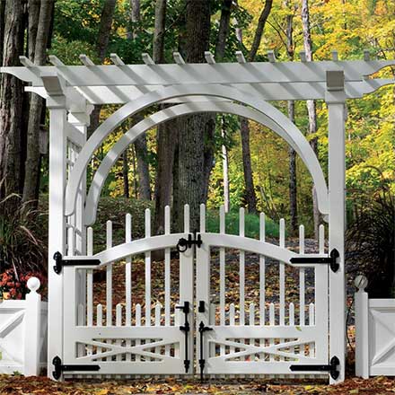 Trellis Driveway Gate featuring Snug Cottage Hardware - Showcase Gallery - Snug Cottage Exterior Door &amp; Gate Hardware - Architectural & Builder's Hardware