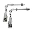 Snug Cottage [9100-JHSS] Stainless Steel Exterior Gate Barrel Hinge - J-Bolt to Weld - Ball Bearing - Polished Finish - 8 1/2" L - Pair