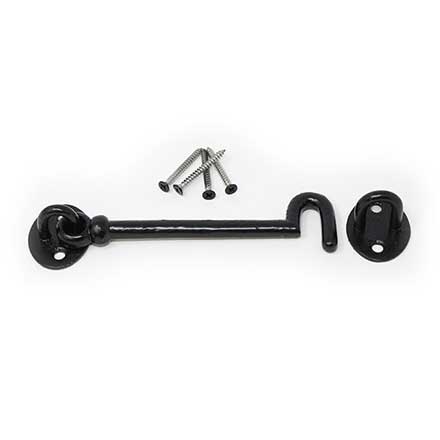 Snug Cottage [4270-06SP] Cast Iron Exterior Gate Cabin Hook - Signature - Black Finish - 6&quot; L