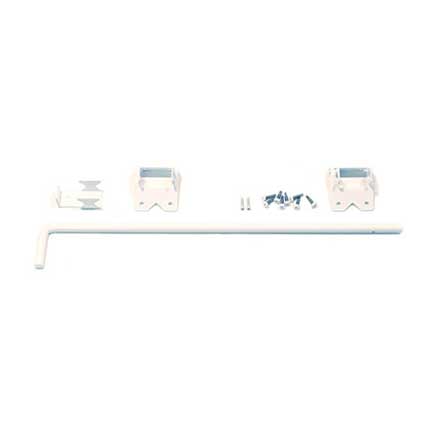 Snug Cottage [4096-WP24-C] Stainless Steel Exterior PVC/Vinyl Gate Cane Bolt - White Finish - 24" L - 10 Per Case