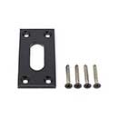 Snug Cottage [5000-02SP] Steel Heavy Duty Exterior Gate Cane Bolt Escutcheon Plate - Black Finish