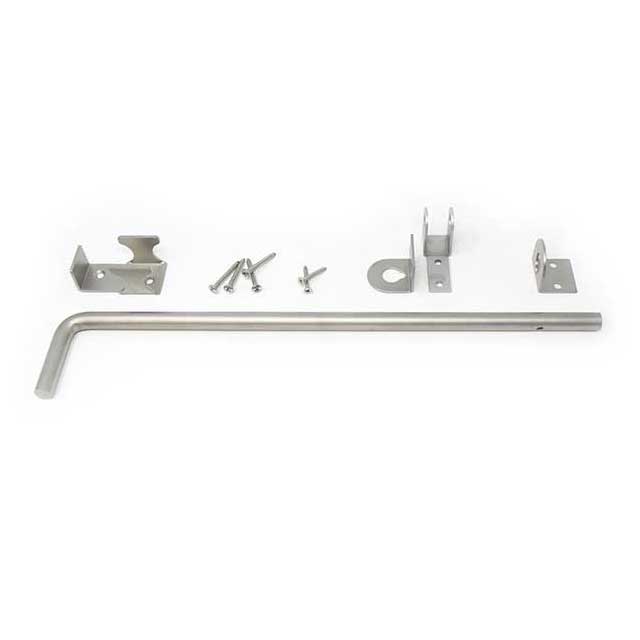 Snug Cottage [6096-18316] Stainless Steel Exterior Gate Cane Bolt - Contemporary - Natural Satin Finish - 18" L