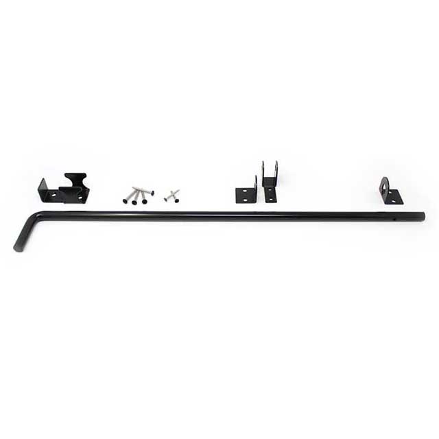 Snug Cottage [6096-24SS] Stainless Steel Exterior Gate Cane Bolt - Contemporary - Black Finish - 24" L