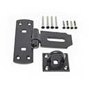 Snug Cottage [4000-00SP] Steel Heavy Duty Exterior Gate Hasp Latch - &quot;T&quot; Style - Black Finish - 6&quot; L