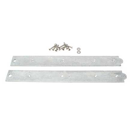 Snug Cottage [8293-182] Steel Faux Gate Strap Hinge Front - Hot Dipped Galvanized Finish - 18" L - Pair