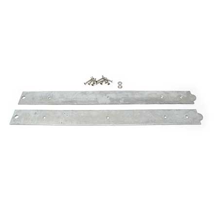 Snug Cottage [8293-242] Steel Faux Gate Strap Hinge Front - Hot Dipped Galvanized Finish - 24" L - Pair