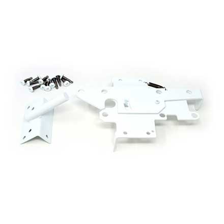 Snug Cottage [8300-WPSS-C] Stainless Steel Exterior PVC/Vinyl Gate Hatchet Latch - Auto-Closing - Extended - White Finish - 9" L - 20 Per Case