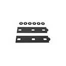 Snug Cottage [8305-BP12P] Steel Heavy Duty Exterior Gate Strap Hinge Back Plate - Black Finish - Pair - 12" L