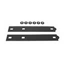 Snug Cottage [8305-BP18P] Steel Heavy Duty Exterior Gate Strap Hinge Back Plate - Black Finish - Pair - 18" L