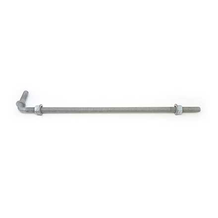 Snug Cottage [8801-242] Steel Heavy Duty Exterior Gate Strap Hinge Pintle - Threaded Adjustable Pin - Hot Dipped Galvanized Finish - 24&quot; L