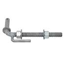 Snug Cottage [8809-082] Steel Heavy Duty Exterior Gate Strap Hinge Pintle - Threaded Adjustable Pin - Anti-Rotational - Hot Dipped Galvanized Finish - 8" L