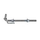 Snug Cottage [8809-122] Steel Heavy Duty Exterior Gate Strap Hinge Pintle - Threaded Adjustable Pin - Anti-Rotational - Hot Dipped Galvanized Finish - 12" L