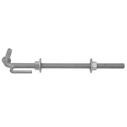 Snug Cottage [8809-162] Steel Heavy Duty Exterior Gate Strap Hinge Pintle - Threaded Adjustable Pin - Anti-Rotational - Hot Dipped Galvanized Finish - 16" L