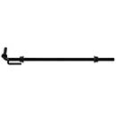 Snug Cottage [8809-24P] Steel Heavy Duty Exterior Gate Strap Hinge Pintle - Threaded Adjustable Pin - Anit-Rotational - Black Finish - 24" L
