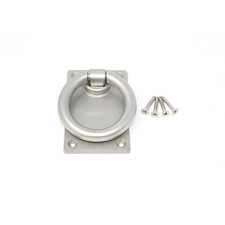 Snug Cottage [6149-316RING] Stainless Steel Exterior Gate Ring Pull - Contemporary Smooth - Natural Satin Finish - 3&quot; Dia.