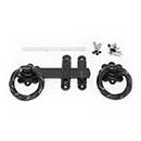 Snug Cottage [4149-L6SP] Exterior Gate Ring Turn Latch - Twisted Ring - Black Finish - 6&quot; L