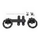 Snug Cottage [4149-L6SP] Exterior Gate Ring Turn Latch - Twisted Ring - Black Finish - 6" L