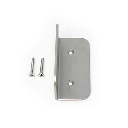 Snug Cottage [1400-316] Stainless Steel Exterior Gate Stop - L Shape -  Natural Satin Finish - 1 Stop Surface
