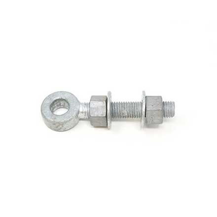 Snug Cottage [8251-042] Steel Heavy Duty Exterior Gate Hinge Eye - Adjustable Bolt - Hot Dipped Galvanized Finish - 4" L