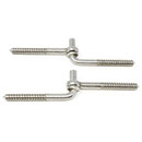 Snug Cottage [8310-4SC] Stainless Steel Exterior Gate Threaded Hooks & Eyes - Lag Mount - Natural Satin Finish - 1/2" Dia. - 4" L - Pair