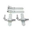 Snug Cottage [8305-S122] Steel Heavy Duty Exterior Gate Strap Hinge Set - Cranked - Hot Dipped Galvanized Finish - 12&quot; L