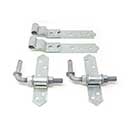 Snug Cottage [8305-S122] Steel Heavy Duty Exterior Gate Strap Hinge Set - Cranked - Hot Dipped Galvanized Finish - 12" L