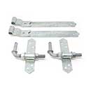 Snug Cottage [8305-S182] Steel Heavy Duty Exterior Gate Strap Hinge Set - Cranked - Hot Dipped Galvanized Finish - 18" L