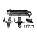 Snug Cottage [8324-S18P] Steel Heavy Duty Exterior Gate Strap Hinge Set - Double w/ Rear Eye - 3" Gap - Black Finish - 18" L