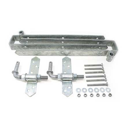 Snug Cottage [8324-S242] Steel Heavy Duty Exterior Gate Strap Hinge Set - Double w/ Rear Eye - 3&quot; Gap - Hot Dipped Galvanized Finish - 24&quot; L