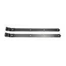 Snug Cottage [8305-36P] Steel Heavy Duty Exterior Gate Strap Hinge - Cranked - Black Finish - Pair - 36" L