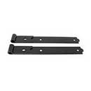 Snug Cottage [8307-18P] Steel Heavy Duty Exterior Gate Strap Hinge - Flat - Black Finish - Pair - 18" L