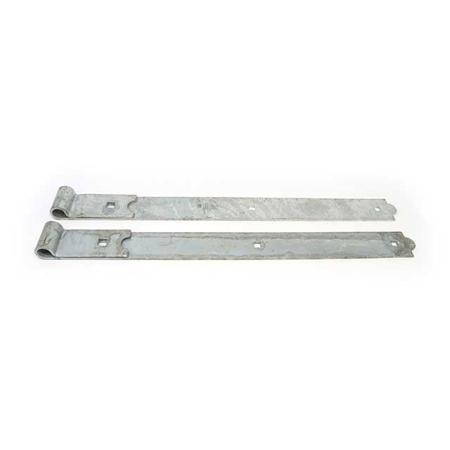 Snug Cottage [8307-242] Steel Heavy Duty Exterior Gate Strap Hinge - Flat - Hot Dipped Galvanized Finish - Pair - 24&quot; L