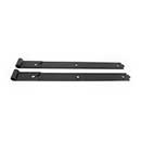 Snug Cottage [8307-24P] Steel Heavy Duty Exterior Gate Strap Hinge - Flat - Black Finish - Pair - 24&quot; L