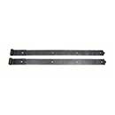 Snug Cottage [8307-36P] Steel Heavy Duty Exterior Gate Strap Hinge - Flat - Black Finish - Pair - 36" L